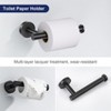 Itopfox 5-Piece Matte Black Bathroom Accessories Set, Stainless Steel Hardware with Towel Bar, Toilet Paper Holder & Hooks, Wall Mounted for Decor - 4 of 4
