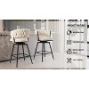 TOAOTBNBO Mid-century Counter Height Bar Stool Set of 2, Industrial Bar Chairs with Back Footrest Arm Barstools for Dining Room - 3 of 4