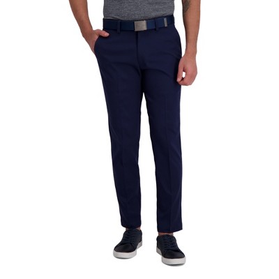 Haggar Men's Cool Right Slim Fit Flat Front Performance Flex Pant 29 X ...