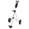 Caddymatic Golf i-Trac 2 Wheel Folding Golf Cart White/Green - 2 of 4
