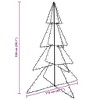Christmas Cone Tree Black and Warm White Metal Christmas Cone Tree - 4 of 4