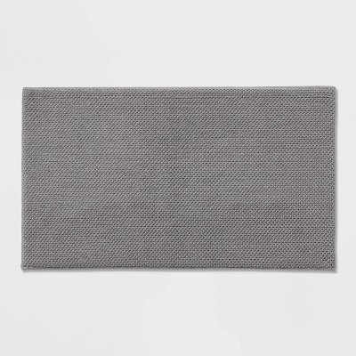 Contour Bath Rug Memory Foam Mat 3D Pebble 20L x 20W - Dark Gray