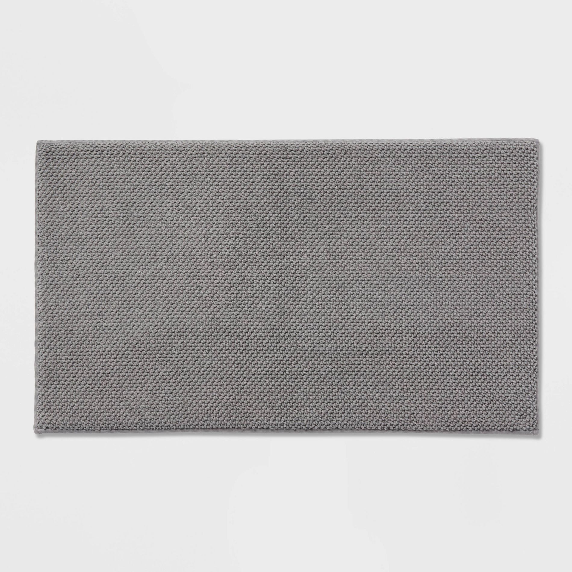 20"x34" Performance Plus Cotton Memory Foam Bath Rug Dark Gray - Threshold™: Machine Washable, Woven, OEKO-TEX Certified