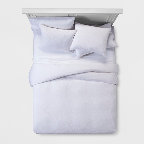 White Micro Texture Duvet Cover Set King Project 62 Nate