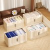 TiramisuBest Storage Cabinet with Folding Magnetic Doors and Wheels for Quick Installation, Perfect for Living Rooms, Bedrooms, And Dorm Rooms - 3 of 4