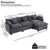 Chenille 3-Seat Sectional Sofa – Modular Deep Seat Sleeper Couch with Ottoman & Side Pocket | Ultimate Comfort for Living Room, Apartment, or Office - 2 of 4