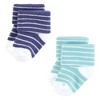 Hudson Baby Infant Boy Cotton Rich Newborn and Terry Socks, Gray Whale - 3 of 4