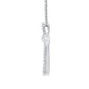 GILDED 1/2 Carat Total Weight Natural Round-Cut Diamond Cross Pendant Necklace in Sterling Silver, 18-inch Chain - 3 of 4