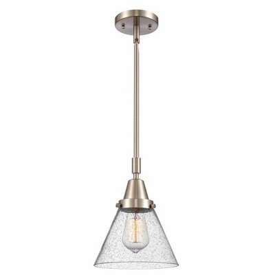 Cone - 1 Light Stem Hung Mini Pendant In Industrial Style-11.13 Inches Tall and 8 Inches Wide