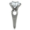 Slickblue Women's Stainless Steel Ring, Pave Setting, 10mm Clear CZ Stone, Polished No-Plating Finish, size 5-10 - 4 of 4