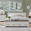 SinCiDo Farmhouse Queen Platform Bed w/Headboard & Storage Bench, Rustic Wood Bed Frame w/64" Storage Chest and 4 Drawers - 3 of 4