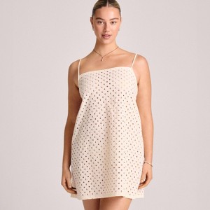 Vitamin A Women's Eyelet Mini Swim Cover Up Dress - White - 1 of 3