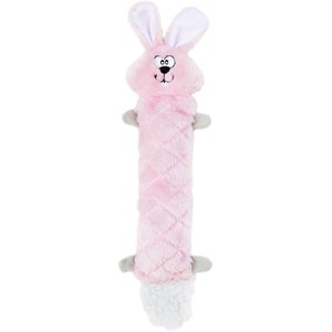 ZippyPaws - Jigglerz Junior Tough No Stuffing Squeaky Plush Dog Toy with Crinkle Head and Tail - Bunny - 1 of 1