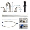 Whizmax Bathroom Faucet, Swan Neck Bathroom Faucets for Sink 3 Hole, 8 Inch Bathroom Faucet with Pop up Drain and Water Lines, Brushed Nickel - 2 of 4
