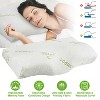 NewHome"Contoured Bamboo Memory Foam Pillow - Cervical Orthopedic Neck Support for Optimal Sleep Comfort"White - 4 of 4