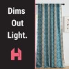 HLC.ME William Boho Damask Striped Back Tab Rod Pocket - Light Blocking Darkening Window Curtains, Set of 2 - 4 of 4