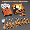 imarku Pumpking Carving Kit, 10 PCS Professional Carving Kit with Unique Storage Bag and 25 PCS Carving Stencils, Stainless Carving Tools - 2 of 4
