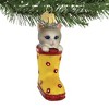 Old World Christmas 3.5 Inch Kitten In Rain Boot Ornament Cat Tree Ornaments - 3 of 3