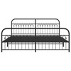 vidaXL Metal Bed Frame without Mattress with Footboard Black 76"x79.9" - 4 of 4
