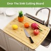 TackView Cutting Board, Bamboo Cutting Board with Juice Groove,  Knife Friendly Chopping Board, 24*18*0.8in - 2 of 4