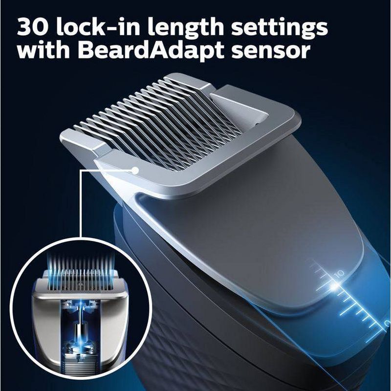 Philips Norelco Series 9000 Beard &#38; Hair Men&#39;s Rechargeable Electric Trimmer - BT9810/40, 5 of 12