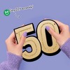 Big Dot of Happiness 50th Birthday Garland Banner Adult Black and Gold Birthday Backdrop 30 Feet of Cord 15 Double Sided Paper Number Age 50 Shapes - 3 of 4