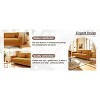 VASIP 85" Modern Beige Sofa - Upholstered 3-Seater with Metal Legs and Pillows, Minimalist style for Living Room,Office - 4 of 4