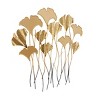 Bohemian Metal Nature Wall Decor Gold - Olivia & May: Ginkgo Inspired, Iron Crafted, Indoor Vertical Sculpture - image 3 of 4