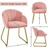 Yaheetech Set of 2 Flower Shape Velvet Armchair for Living Room, Bedroom, Pink - 3 of 4