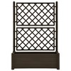 vidaXL Garden Planter Mocha Polypropylene Large Planters - 39.4" x 16.9" x 55.9" - Mocha - 4 of 4