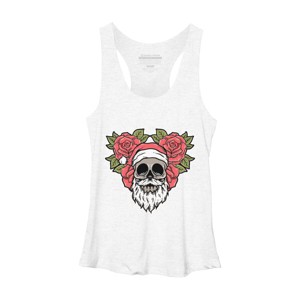 Women's Design By Humans Christmas with flowers Illustration By rukurustudio Racerback Tank Top - 1 of 3