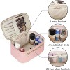 Makeup Bag, Travel Make Up Organizer Cosmetic Brush Bags Case for Women, Pink - 3 of 4