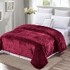 Plazatex Micro Plush Solid Parteen Soft Comfortable and Lightweight All Seasons Blanket Twin Burgundy - 2 of 4