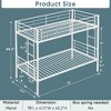 NicBex Twin Over Twin Metal Bunk Bed with 2 Ladders and Full-Length Guardrail for Kids,Girls,Boys - 3 of 4