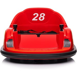 12V Kids Electric Bumper Car with Remote Control, 360 Degree Spin, LED Lights,Music & Battery Display, Dual 30W Motors - 1 of 4