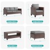 Sonkuki 6-Piece Patio Conversation Set Outdoor Wicker Rattan Furniture Set with Coffee Table - 2 of 4