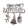 Unique Bargains Christmas Brooches YNCP7206 Alloy Dripping Wax Silver Tone 2.05"x1.97" 1 Pc - 4 of 4