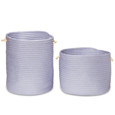 Colonial Mills Marissa Woven Hamp Set-2 - Purple 17"x17"x22" 19"x19"x15"