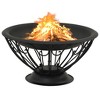 vidaXL Fire Pit with Poker 29.5Inch XXL Steel - 3 of 4