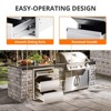 ClassyThreads 16" Stainless Steel Outdoor Kitchen Drawers - Double Storage with Paper Towel Holder - 4 of 4