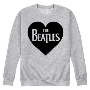 Men's - The Beatles - Heart Logo Graphic Fleece Sweatshirt - 1 of 4