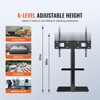 INFURNIC TV Stands and Consoles Mobile TV Stand with Swivel Mount, Height Adjustable Floor TV Stand for Living Room, Natural, 29.13"*17.13"*4.13" - 3 of 4