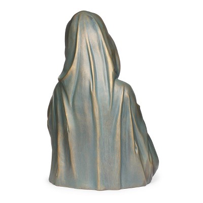 Bronze Madonna and Child 16" Resin Garden Statue