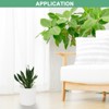 Unique Bargains Plastic Lightweight Modern Design Plant Pot Round 2 Pcs - 4 of 4