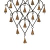 18" x 12" Eclectic Abstract Windchime Brass/Black - Olivia & May: Indoor Hanging Decor, Iron Craftsmanship, Made in India - 4 of 4