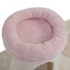TopComfy Pet Tower Flower Shaped Multi Level Cat Tree Decorative Blooming Platforms Soft Bed Dangling Toys for Cats, Pink, 44.88"*19.3"*57.1" - 3 of 4