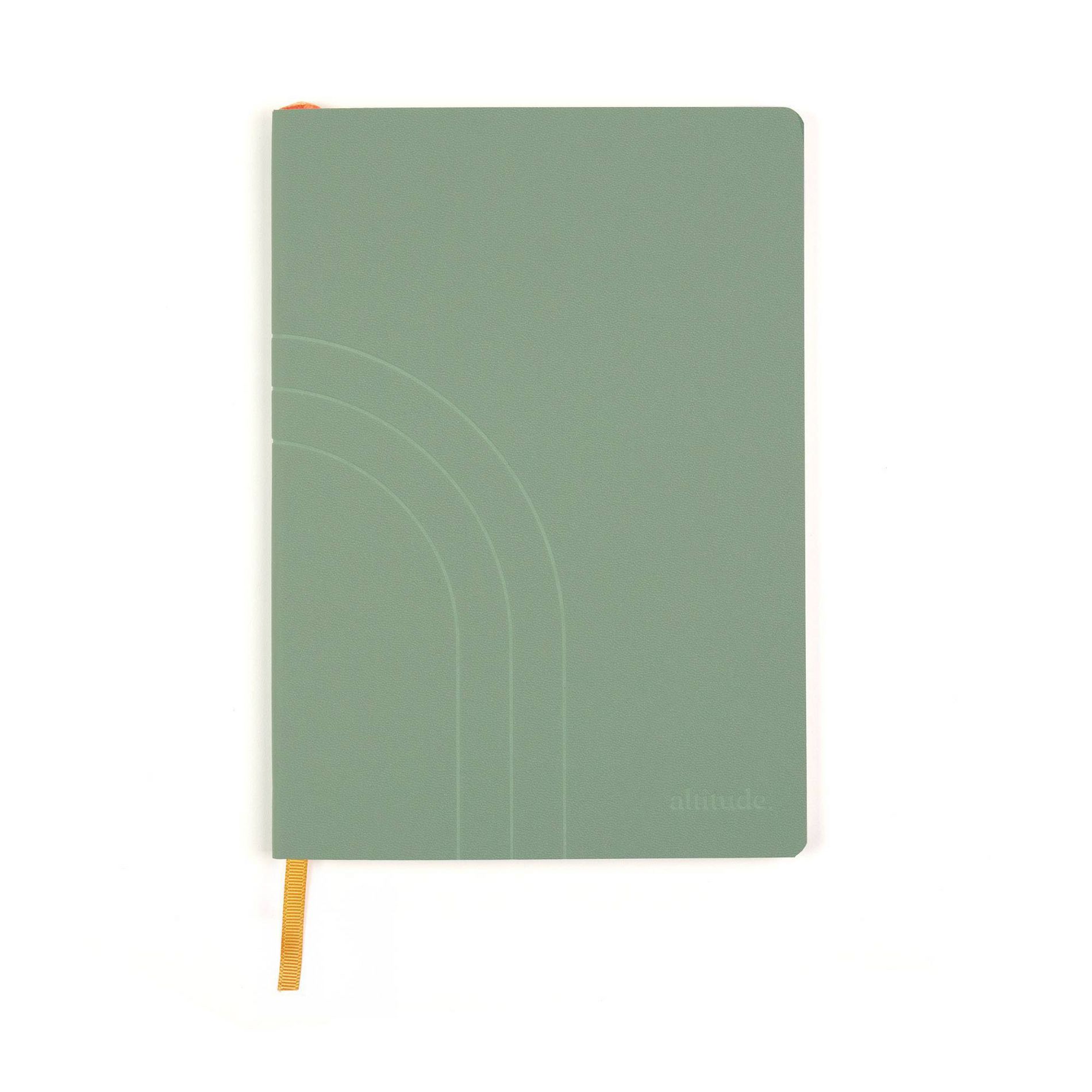 Altitude 160pg Ruled Journal 5.875"x8.25" Vegan Leather Dark Sage Debossed Arch