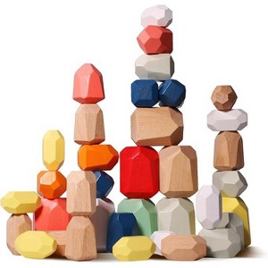 Jhamcore Homes 36 PCS Wooden Building Blocks Set - 1 of 3