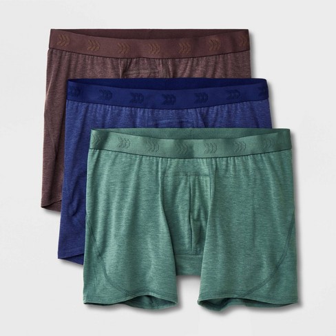 Men's All Day Active Boxer Briefs 3pk - All In Motion™ Green/blue/brown Xxl  : Target