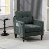 Modern Accent Chair with USB and Storage,Upholstered Tufted Reading Chair with Wide Backrest for Living Room or Bedroom–Maison Boucle - 3 of 4